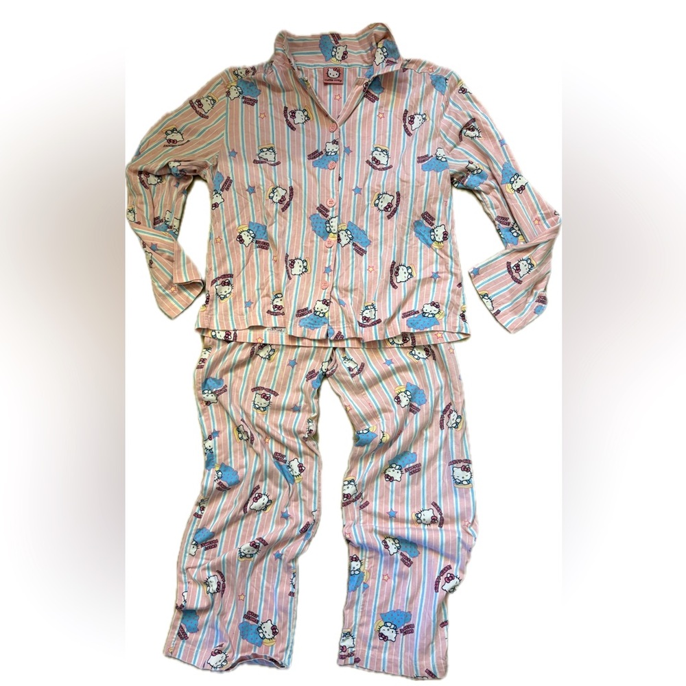 Hello Kitty Soft Brushed Cotton Pajama Set Juniors Large